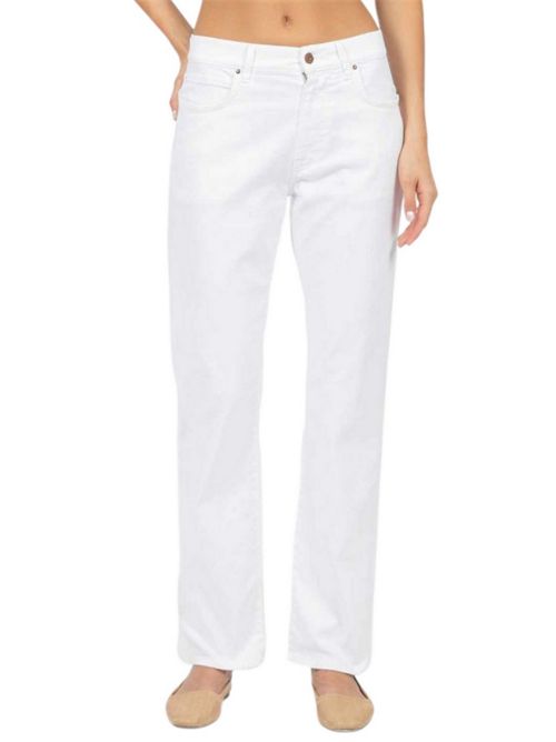 pantalone donna 5 tasche bianco